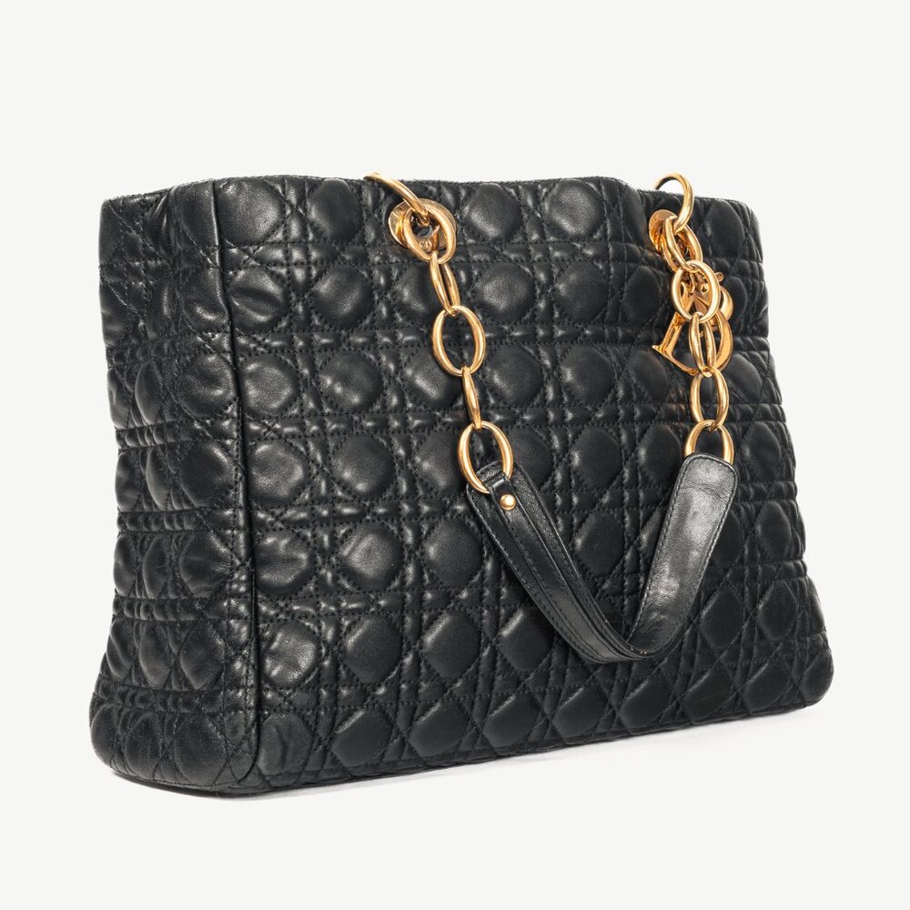 Christian Dior Lady Dior Black Cannage Lambskin Tote - Picture 2 of 11